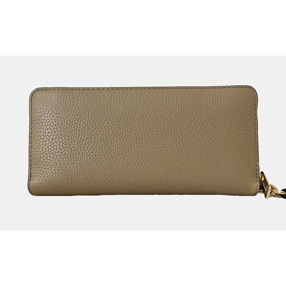 New Michael Kors Jet Set Large Travel Continental Wallet Leather Camel - Picture 3 of 4